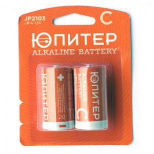 Батарейка C LR14 1,5V alkaline 2шт. ЮПИТЕР