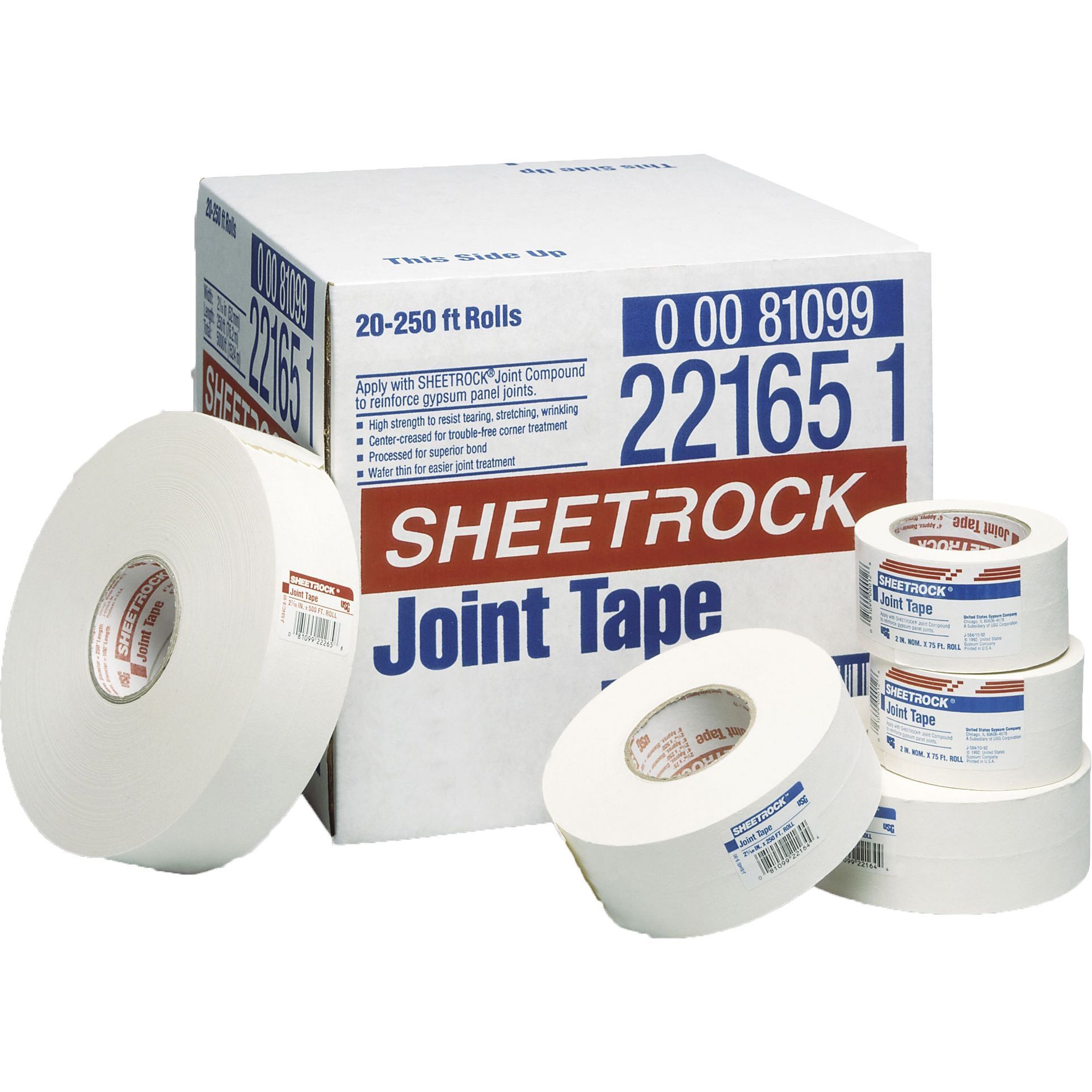Лента SHEETROCK® бумажная соединительная для швов шир.5,2 см, длина 76 м (20 шт./уп.)
