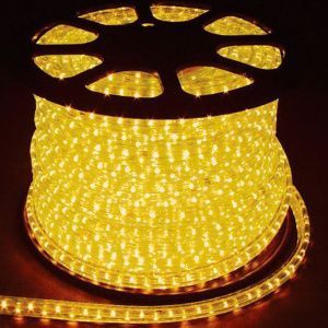 Дюралайт (лента светодиодная), 3W 50м 230V 72LED/м 11х18мм, желтый, LED-F3W с 2 заглушками, 2 сетевы