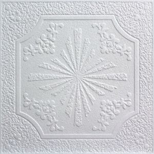 Плитка потолочная штампованная Сочи, белый
