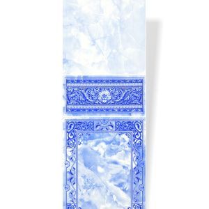 8712/10 Династия синяя Панель ПВХ с глиттером серебро фотопечать 0,25х2,7м