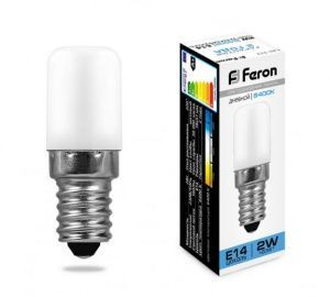 Лампа светодиодная, (2W) 230V E14 6400K для холодильника, LB-10 FERON 25988