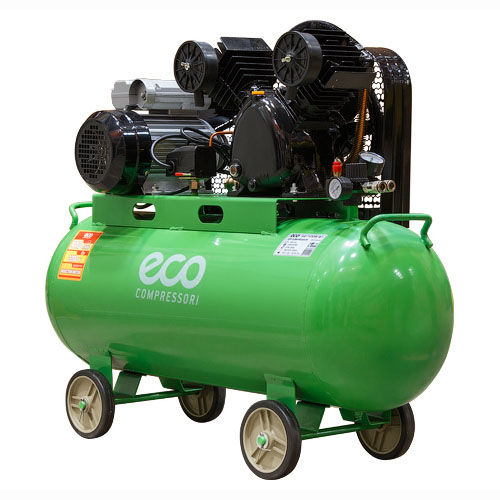 Компрессор ECO AE-1005-B1, 2.2 кВт, 380 л/мин, 8 бар, 100 л, 90 кг.