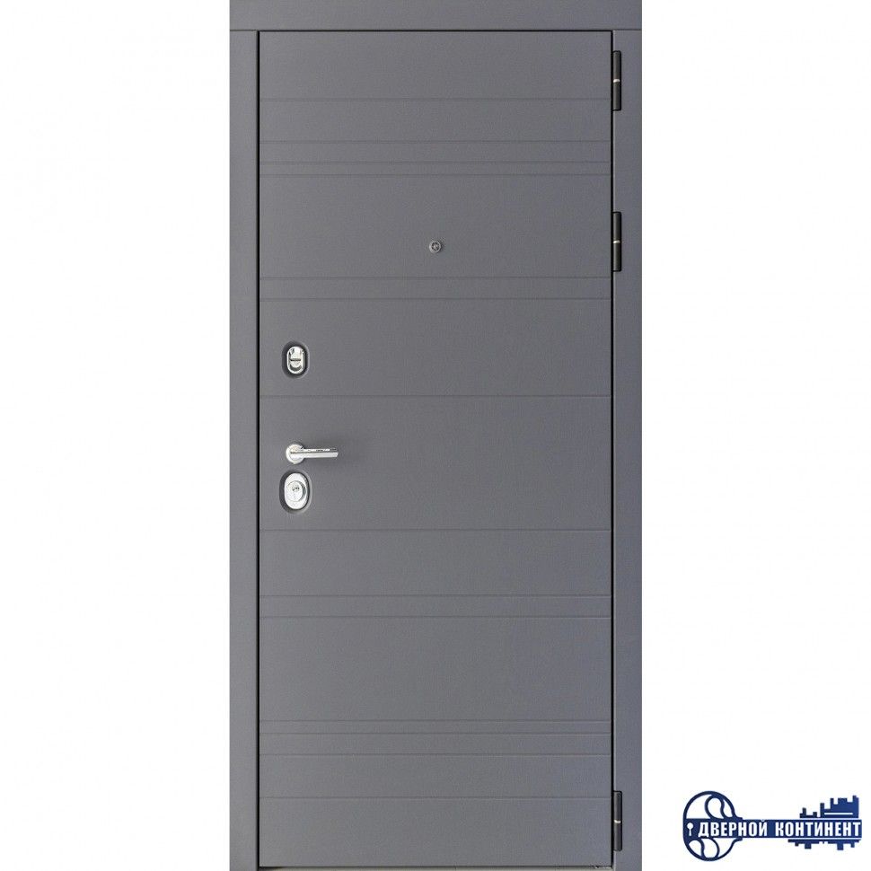 Дверь металлическая ДК Новелло В 860х2050 "Пр" венге с фурн. и цил.