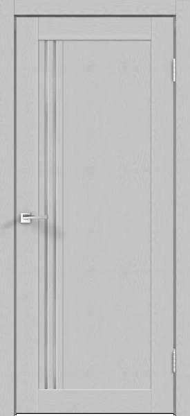Дверное полотно экошпон XLINE 8 Грей Эмалит текстурный со стеклом 700х2000