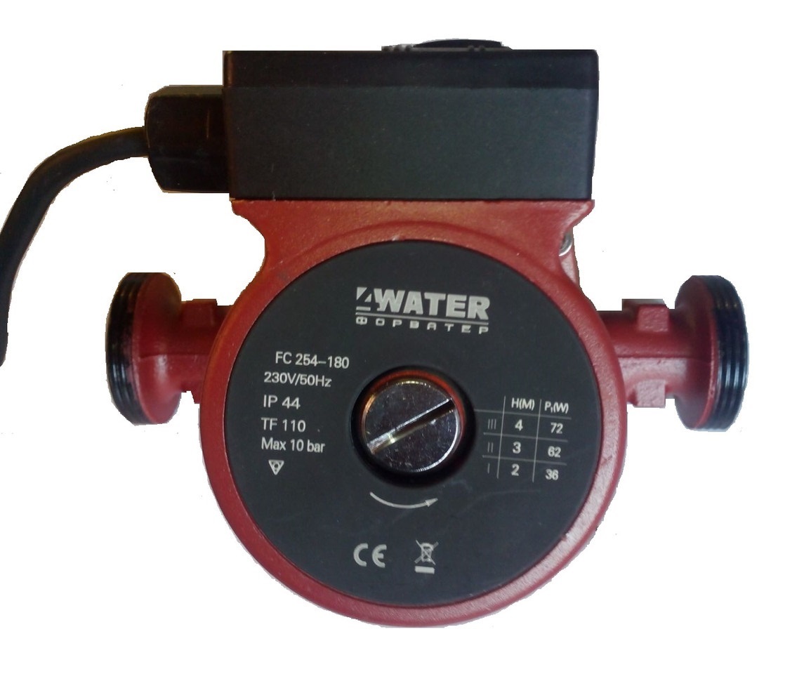 Насос циркуляционный 4WATER  FC 254-180, ECO, 230В/50Гц, для систем отопления, соединение фиттинги