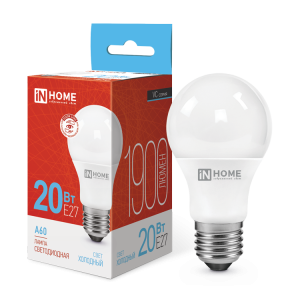 Лампа светодиодная LED-A60-VC 20Вт грушевидная 230В E27 6500К 1900лм IN HOME