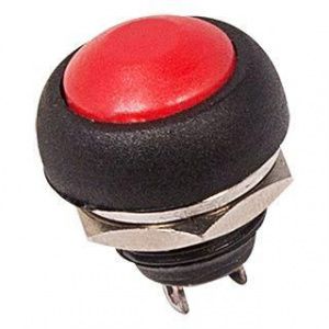 Выключатель-кнопка 250V 1А (2с) OFF-(ON) б/фикс красный Micro REXANT