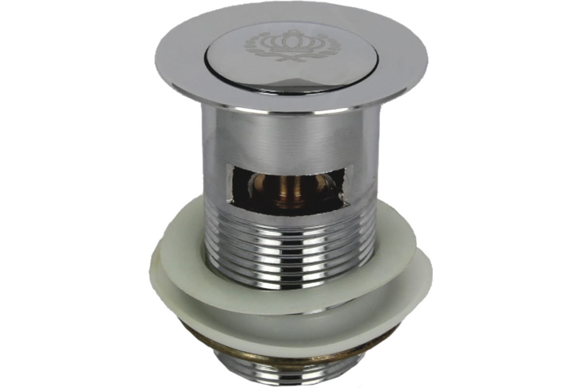 Выпуск - донный клапан для умывальника 1.1/4", клик-клак с переливом (37 мм), MP-У