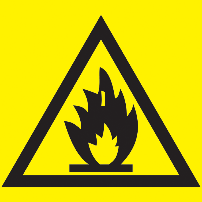 Знак "Пожароопасно" 150х150 ИЭК YPC20-POGOP-2-010