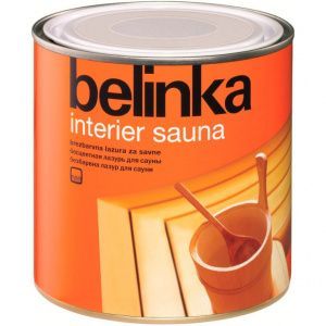 Покрытие лазурное для саун и бань BELINKA INTERIER SAUNA 0,75л.