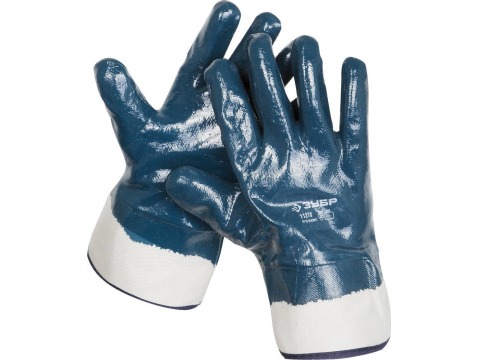 Перчатки ЗУБР рабочие с полным нитриловым покрытием, размер XL 11270-XL
