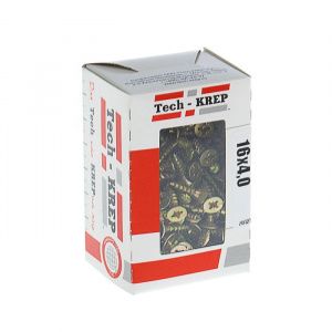 Саморезы универсальные  16х4,0 мм (200 шт) желтые - коробка с ок. Tech-Krep