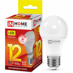 Лампа LED-A60-VISION CARE 12Вт 230В Е27 3000К 1080Лм IN HOME
