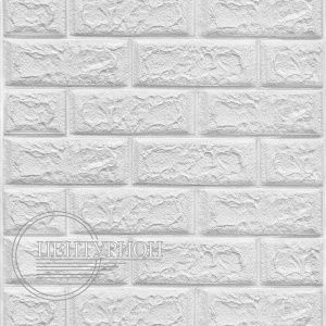 3D cамокл. панели 700*770*3мм "Кирпич белый классический" (brick white) 160шт